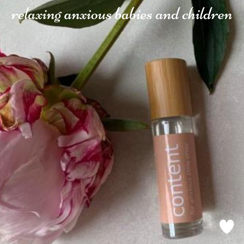 10ml bamboo and glass essential oil roller bottle for anxious babies.