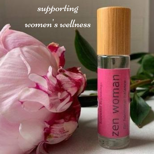 10ml bamboo and glass essential oil roller bottle for women's wellness.