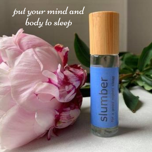 10ml bamboo and glass essential oil roller bottle for sleep issues.